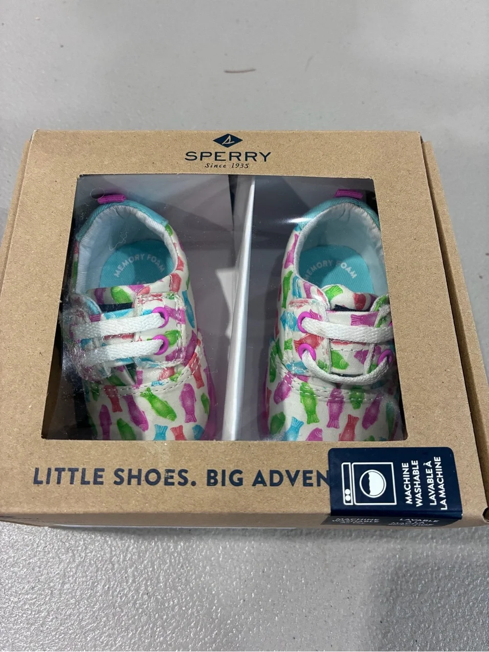 Sperry Kids Multi-Color Printed Canvas Shoes